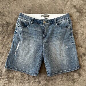 Wit & Wisdom Bermuda Shorts Denim Jorts Light Wash Women's 8 Stretch